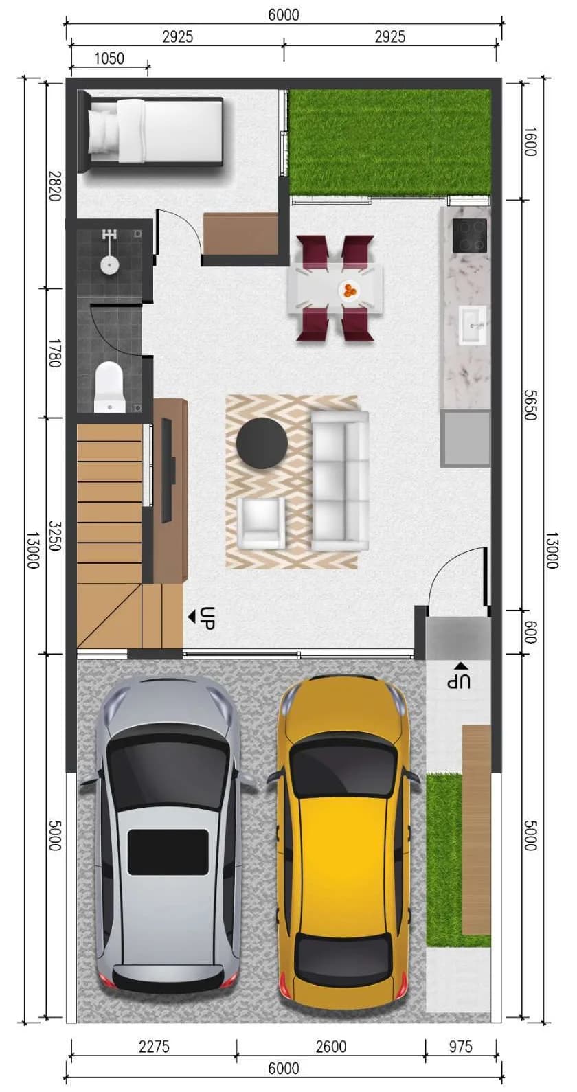 The developer's working drawing for the ground floor of the Mahogany type